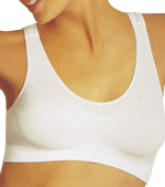 Barely There Microfiber Damask Crop Top Bra